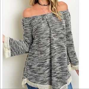 Off shoulder sweater